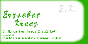 erzsebet krecz business card